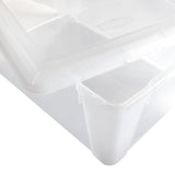 12 x Aufbewahrungsbox mit Deckel 2 Liter - 19x16x10 cm - transparent stapelbar LEBENSMITTELECHT - Kunststoff Box Kiste - Plastik Behälter Organizer - Büro Haushalt Küche Kinderzimmer Spielzeugkiste