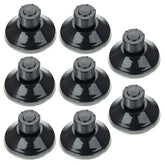 8 Stück Saugnapf mit Gewinde Ø6 cm Befestigungssystem ohne Bohren für Vorzelte Zelte Organizer Aufbewahrung Wohnwagenschürzen Radabdeckung Gummisauger Wohnwagen Wohnmobil Camping Halterung Schwarz