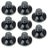 8 Stück Saugnapf mit Gewinde Ø6 cm Befestigungssystem ohne Bohren für Vorzelte Zelte Organizer Aufbewahrung Wohnwagenschürzen Radabdeckung Gummisauger Wohnwagen Wohnmobil Camping Halterung Schwarz