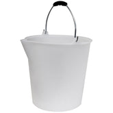 Eimer mit Ausguss und Metall-Henkel - 9-12-17 Liter - weiß - LDPE-Kunststoff - Skala lebensmittelgeeignet - Haushaltseimer Wassereimer Haushalt Küche Bad Camping