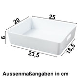 Ordnungsbox DINA5 - 25x20x6cm - 2,6 Liter Schubladenorganizer Ordnungskorb Organizerbox