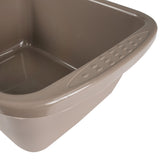 Schüssel 17 Liter rechteckig 45x35x18 cm Braun - Haushaltsschüssel Waschschüssel Universal Küchenschüssel Spülschüssel Kunststoff Fußbad Pflege - nestbar