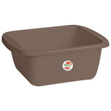 Schüssel 10 Liter rechteckig 39x34x15 cm Braun - Universal Haushaltsschüssel Waschschüssel Küchenschüssel Spülschüssel Kunststoff Fußbad Pflege - nestbar