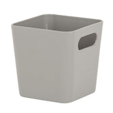 Ordnungsbox - 10x10x10 cm - TAUPE Lederoptik - Ordnungskorb Regalorganizer Wandregal