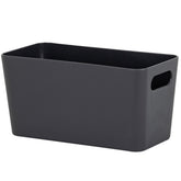 Ordnungsbox - 20x10x10 cm - ANTHRAZIT Lederoptik - Ordnungskorb - Regalorganizer Wandregal