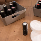 Ordnungsbox - TAUPE Lederoptik - 15x15x6 cm - 1 Liter - Ordnungskorb - Regalorganizer Ordnungskorb - Organizerbox - Ordnungssystem