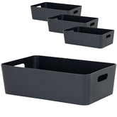 Ordnungsbox - Lederoptik - 39,5 x 24,5 cm - Schubladenorganizer Ordnungskorb Organizerbox - Ordnungssystem