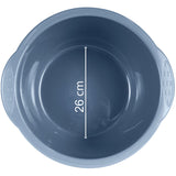4x Schüssel 14 Liter rund D-40x18 cm Blau - Universal Haushaltsschüssel Waschschüssel Küchenschüssel Spülschüssel Kunststoff Fußbad Pflege - nestbar