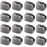 16x Edelstahl Glashalter halbrund für 8 mm Glas - Glasklemme rund für Rundrohre Geländer Sicherung