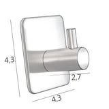 4x Wandhaken - 3M selbstklebend - Edelstahl Haken - Handtuchhaken ohne Bohren Wandhalterung universal Huthaken Klebehaken
