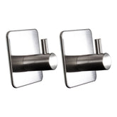 2x Wandhaken - 3M selbstklebend - Edelstahl Haken - Handtuchhaken ohne Bohren Wandhalterung universal Huthaken Klebehaken