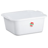 4x Schüssel 11 Liter quadratisch 34x33x16 cm weiß - Haushaltsschüssel Waschschüssel Universal Küchenschüssel Spülschüssel Kunststoff Fußbad Pflege - nestbar