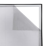 Fliegengitter für Fenster - 130x150 - mit Klettband Mücken Vorhang Insektenschutz schwarz - ohne Bohren