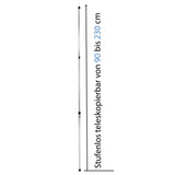 Aluminium Zeltstange - mit Spitze - stufenlos Teleskopstange 90-230 / 110-280 cm Aufstellstange - Tarpstange - Camping Zubehör