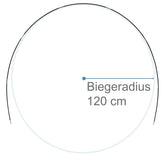 Fiberglas Zeltstange Ø 12,5 mm - 400 cm aus 7 Segmenten - mit Gummizug und Einfädelhilfe Zeltgestänge Zeltstangen - Ersatzstangen für Zelte Kürzbar - Biegeradius 120 cm