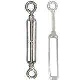 8x Edelstahl Spannschloss Spannschraube D-4mm - M4 - beidseitigen Ösen - V2A Seilspanner Segelspanner für Drahtseil - 10-14cm lang Wantenspanner Bruchlast 450 kg