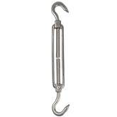 Edelstahl Spannschloss Spannschraube D-4mm - M4 - beidseitigen Haken - V2A - Seilspanner Segelspanner für Drahtseil - 10-14cm lang Wantenspanner Bruchlast 100 kg