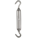 Edelstahl Spannschloss Spannschraube D-5mm - M5 - beidseitigen Haken - V2A - Seilspanner Segelspanner für Drahtseil - 11-17cm lang Wantenspanner Bruchlast 130kg