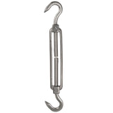 Edelstahl Spannschloss Spannschraube D-5mm - M5 - beidseitigen Haken - V2A - Seilspanner Segelspanner für Drahtseil - 11-17cm lang Wantenspanner Bruchlast 130kg