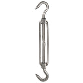 Edelstahl Spannschloss Spannschraube D-6mm - M6 - beidseitigem Haken - V2A - Seilspanner Segelspanner für Drahtseil - 14-21cm lang Wantenspanner Bruchlast 350kg