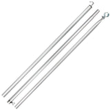 Aluminium Dachhakenstange Zeltstange - mit Klemme und Haken - teleskopierbar 210-290 cm - Ø28/25 mm 3 Teile - leicht stabil Ersatz Gestänge Zelt Vorzelt - Camping Teleskopstange Dachstange