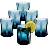 Campingglas aus Acryl 300ml/450ml bunt - 6 Personen - Trinkglas Acrylglas Wasserglas Kunststoff Camping Garten Echtglasoptik Picknick Becher Kinder Senioren Longdrink Coktail