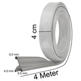 Doppelkeder Adapter mit Kederschiene 8mm - Drive away - 4 Meter Kederleiste für Wohnwagen Wohnmobil Caravan - Zeltkeder Vorzelt 6mm/4mm Keder Verbindung Kederband robust und biegsam grau 4m Kunststoff