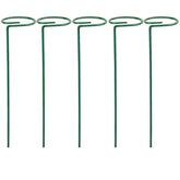 Pflanzenstütze mit Blumenring 90 cm hoch - Ring Ø6,5 cm - aus 4mm kunststoffummantelten Draht - Grün Single Stem - Metall - Blumenstütze Buschstütze - Staudenstütze - Blumenhalter Rankhilfe Pflanzenring Zimmerpflanzen