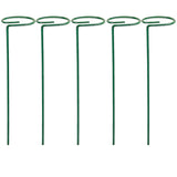 Pflanzenstütze mit Blumenring 40 cm hoch - Ring Ø6,5 cm - aus 4mm kunststoffummantelten Draht - Grün Single Stem - Metall - Blumenstütze Buschstütze - Staudenstütze - Blumenhalter Rankhilfe Pflanzenring Zimmerpflanzen