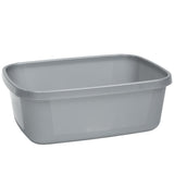2 x Schüssel 9,5 Liter - rechteckig- 37x28x14cm - grau - Waschschüssel Spülschüssel Wasserschüssel Kunststoff Spüle Waschbecken Wanne Box - Fußpflege Fußwanne