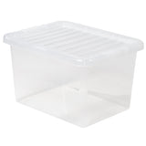 Aufbewahrungsbox mit Deckel 31 Liter - 47x36x26cm - transparent - stapelbar