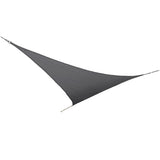 Bocamp Schattentuch Dreieck 3,6x3,6 Meter Grau, aus langlebigem HDPE