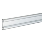Alu Doppelkederschiene 1,2 Meter Kederleiste Ø9mm (passend für 6-8mm Keder) Neigung 45°- Aluminium Leiste Kederprofil für Wohnwagen Wohnmobil - Zelt Vorzelt Schürzenleiste Vorzeltschiene