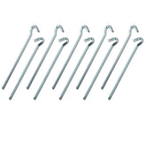 10 Stück Stahl Hering 23 cm - kantiges Profil Ø 7 mm - Felsnagel Zelthering harter Boden Zeltnagel Zeltpflock Erdspieß Camping Zubehör Outdoor Set