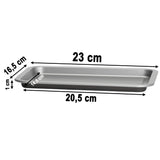 Backblech 23x16,5x1,5 cm für die Heissluftfriteuse Air Fryer - eckig rechteckig Zubehör Einsatz Stahlblech antihaftbeschichtet bis 230°C Backform