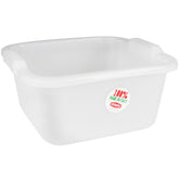 Schüssel 11 Liter quadratisch 34x33x16 cm weiß - Lebensmittelecht aus LDPE-Kunststoff Haushaltsschüssel Waschschüssel Universal Küchenschüssel Spülschüssel Kunststoff Fußbad Pflege - nestbar