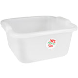 Schüssel 16 Liter quadratisch 38x37x18 cm weiß - Lebensmittelecht aus LDPE-Kunststoff Haushaltsschüssel Waschschüssel Universal Küchenschüssel Spülschüssel Kunststoff Fußbad Pflege - nestbar