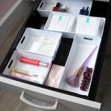 Schubladen Organizer 5 cm hoch - 8 Teile - 50x38x5 cm - in 2 Größen - Schminktisch - Schubladen Ordnungssystem Aufbewahrungsbox Box