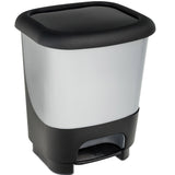 Mülleimer Treteimer 10 Liter eckig 27x23x32cm Kunststoff Klein separater Eimer Küche Büro Bad Pedaleimer Kosmetikeimer Papierkorb Abfalleimer Abfallbehälter Mülltonne Müll Mistkübel