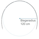 Fiberglas Zeltstange Ø 9,5 mm - 400 cm aus 7 Segmenten - mit Gummizug und Einfädelhilfe Zeltgestänge Zeltstangen - Ersatzstangen für Zelte - Kürzbar - Biegeradius 120cm