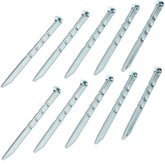 10 Stück Stahl Hering 23 cm - gerippter V-Profil - Sandhering Zelthering weiche feuchte Boden Zeltnagel Zeltpflock Erdspieß Camping Zubehör Outdoor Set