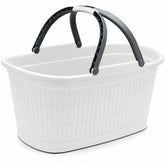 Wäschekorb 35 Liter mit 2 Henkeln 57,5x37x29 cm ohne Löcher Korb - Haushaltskorb Wäschewanne Tragekorb Wäschesammler Wäschesortierer Wäschebox Aufbewahrung Kunststoff
