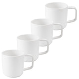 Tassenset aus ABS-Kunststoff non-slip 4 Tassen je 350 ml - weiß Kaffeetassen Campinggeschirr - hitzebeständig bis 90 Grad
