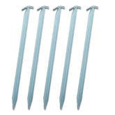 5 Stück Stahl Hering 40 cm - T-Profil - Felsnagel Zelthering harter Boden Zeltnagel Zeltpflock Erdspieß Camping Zubehör Outdoor Set