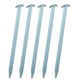 5 Stück Stahl Hering 40 cm - T-Profil - Felsnagel Zelthering harter Boden Zeltnagel Zeltpflock Erdspieß Camping Zubehör Outdoor Set