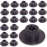 32 x universal Füße schwarz - für 8 Stühle Tische Schränke - Fußkappen Tischfuß Stuhlkappe Bodenschutz robust - für runde Beine D-1,5-3 cm