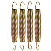 4x Zugfeder Feder Camping - 18 cm lang - Doppelhaken - Federstahl D-3 mm verzinkt - 180 mm