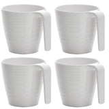 Melamin 4 Tassen 300 ml ideal für Camping - Stapelbar - Trinkbecher Kaffeetasse Kaffeebecher