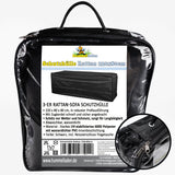 Schutzhülle für Rattan 3 Sitzer Sofa Bank - 220 x 80 x 80 cm - schwarz - 600D Polyester wasserdicht - Abdeckung Gartenbank