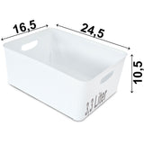 Ordnungsbox-Set WEIß-GRAU-ANTHRAZIT - 24x16x10cm - 3,3 Liter - DINA5 - Rattanoptik Schubladenorganizer Ordnungskorb Schublade - Organizerbox Ordnungssystem Kunststoff Aufbewahrung Bad Korb Schrank Schreibtisch